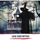 preview thumbnail 6 of 13, Life-Size Poseable Phantom Witch with Crystal Ball, Lights and Sound, Indoor/Covered Outdoor Halloween Decoration