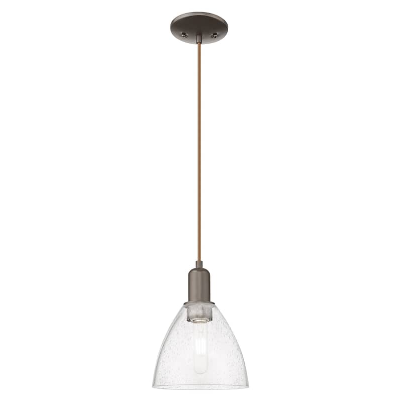 Innovations Lighting Endless Possibilities Arcadia - Bristol - 1 Light 8" Cord Hung Mini Pendant - Oil Rubbed Bronze/Seedy
