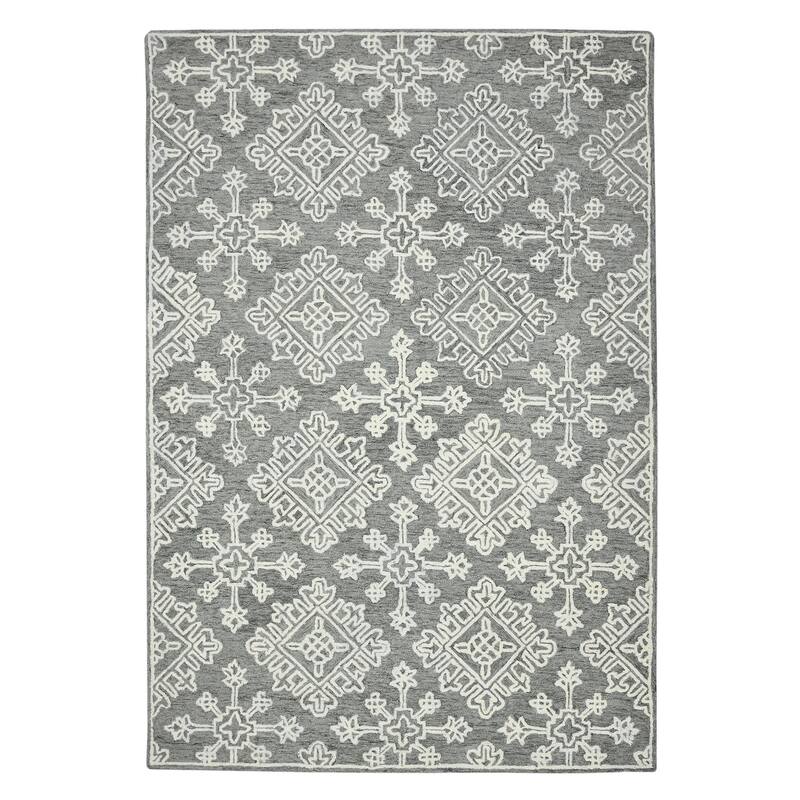 HomeRoots Geometric Transitional Rectangle Area Rug - 132.00 in. x 96.00 in. x 0.40 in.