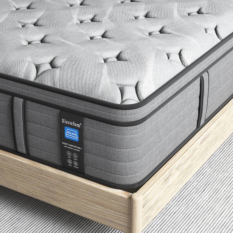 14-inch Hybrid Medium Euro Top Mattress, Pocket Spring Mattress in a Box