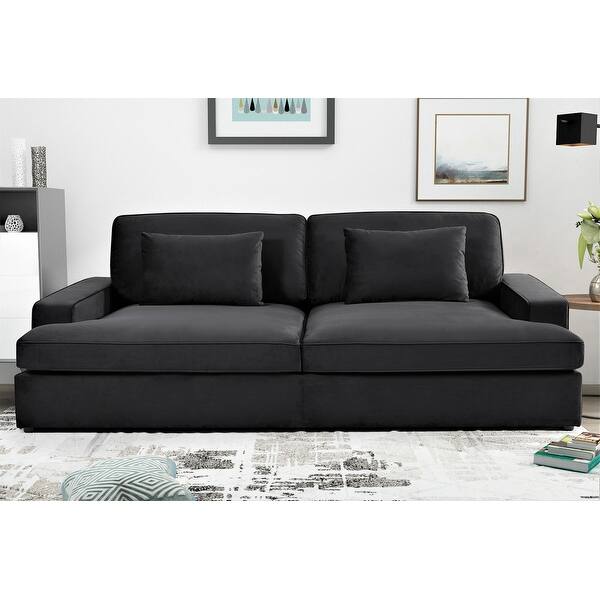 US Pride Furniture 94.49''W Velvet Oversized Sofa / twinsized Sofa Bed