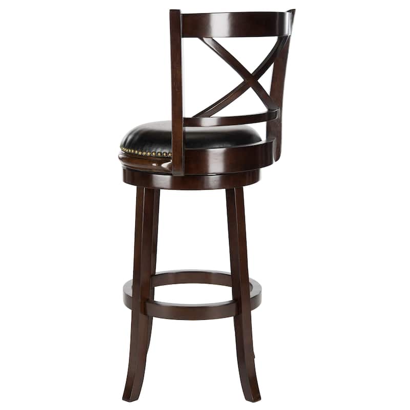 SAFAVIEH Nicki Cappuccino/ Black 29-inch Bar Stool - 19" x 18" x 38" - 19Wx18Dx38H
