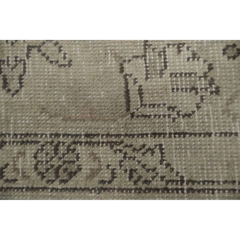 Hand Knotted Oriental 100% Wool Carpet Traditional Medallion Beige & Ivories Tabriz Area Rug - 9' 4'' X 6' 9''