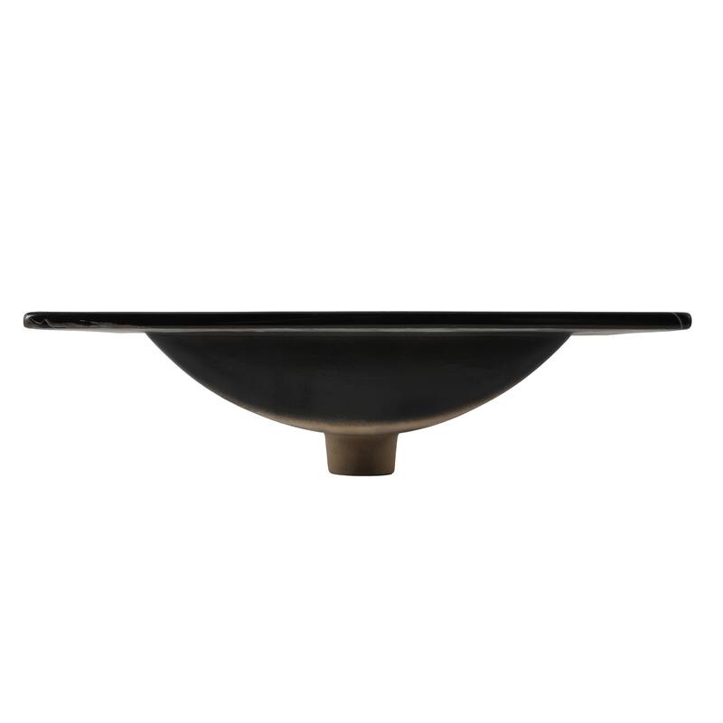 Aubert 3-Hole Classic Contemporary Rectangular Ceramic Single Sink Basin Vanity Top, by JONATHAN Y