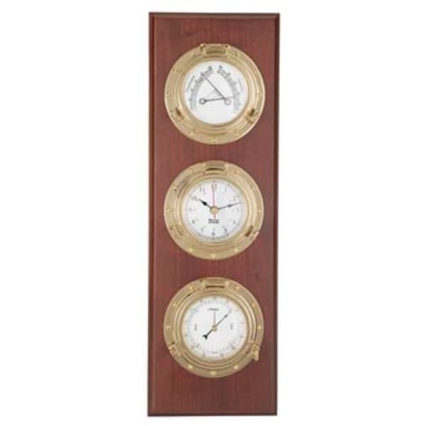 8" Brown and Gold Contemporary Trysail Weather Center - N/A