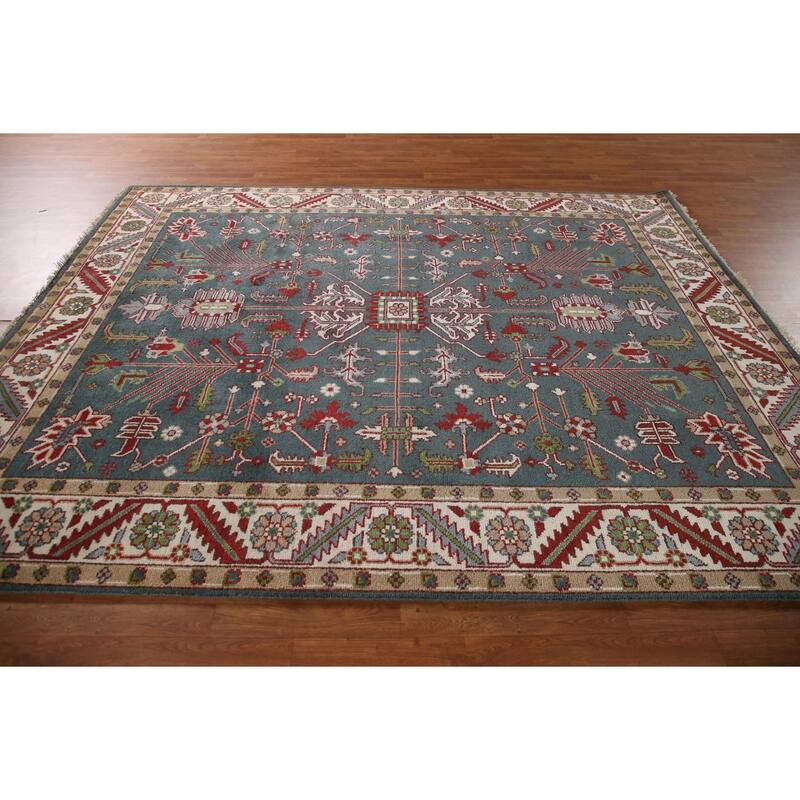 Oushak Oriental Area Rug Hand-Knotted Wool Carpet - 7'11"x 9'10"
