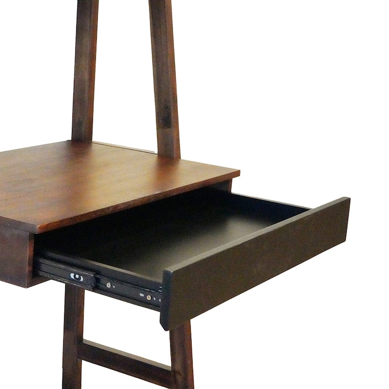 Wood Ladder Storage Shelf