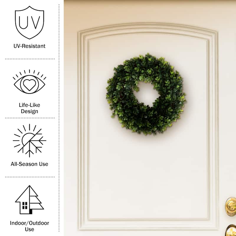 12-Inch Round Artificial Boxwood by Pure Garden