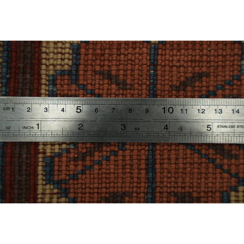 Hand Knotted Oriental 100% Wool Carpet Transitional Tribal Oranges & Rust Anatolian Area Rug - 8' 10'' X 7' 5''