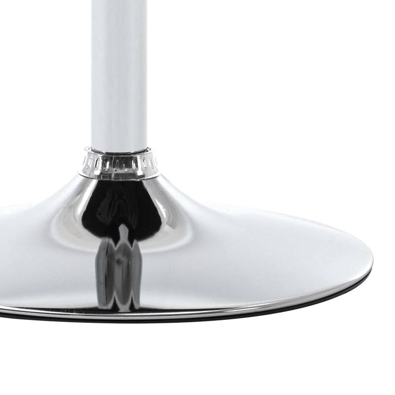 Modern Adjustable Round Swivel Jumbo Size Faux Leather Accent Chair