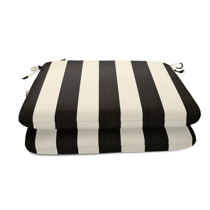 20 inch square Sunbrella stripe seat pad (2 pack)