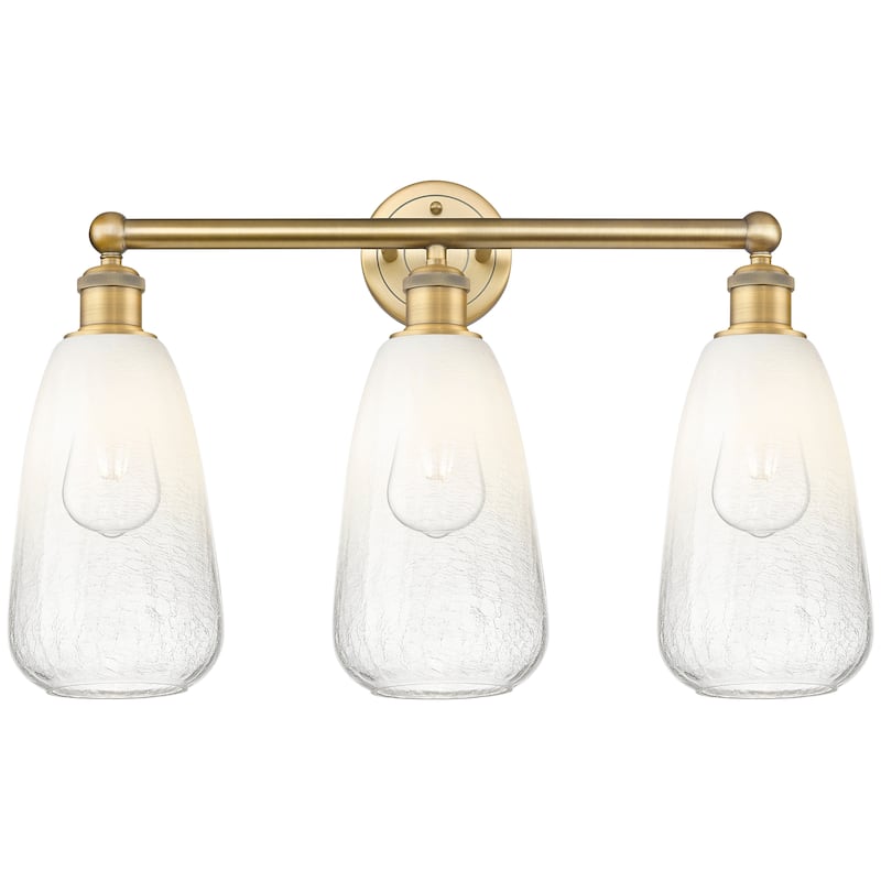 Innovations Lighting Endless Possibilities Edison - Brookhaven Almond - 3 Light 24" Bath Vanity Light - Brushed Brass/Opal
