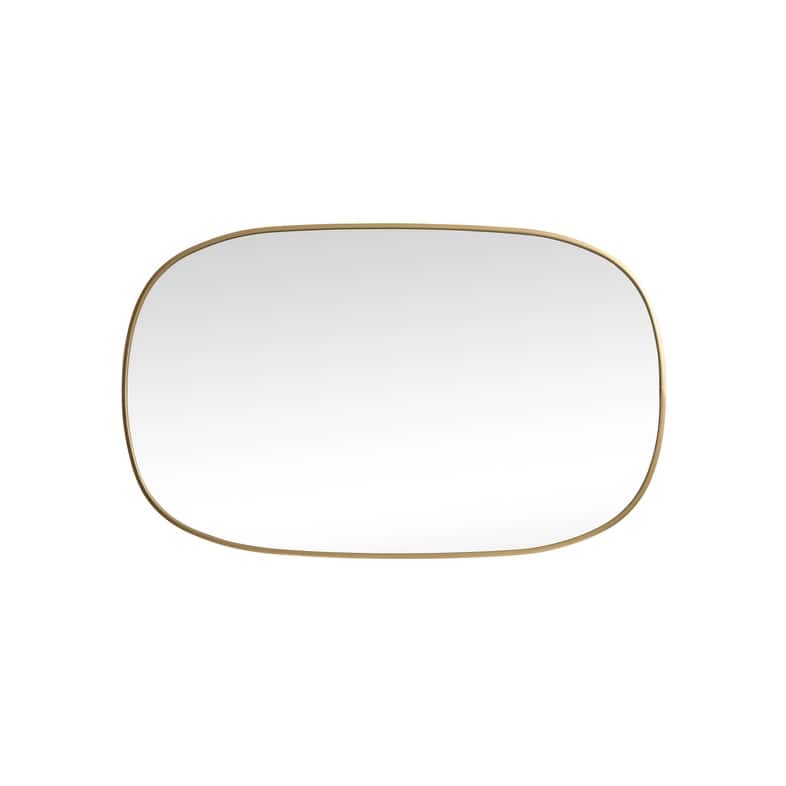 Indigo Home Metal Frame Oval Mirror 30x48 Inch