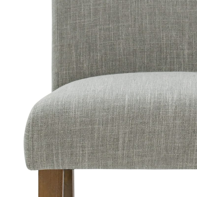 Parsons Dining Chairs with Linen Upholstery and Solid Wood Legs