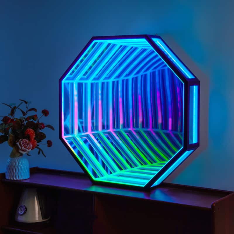 3D Mirror Infinity Tunnel Table Lamp