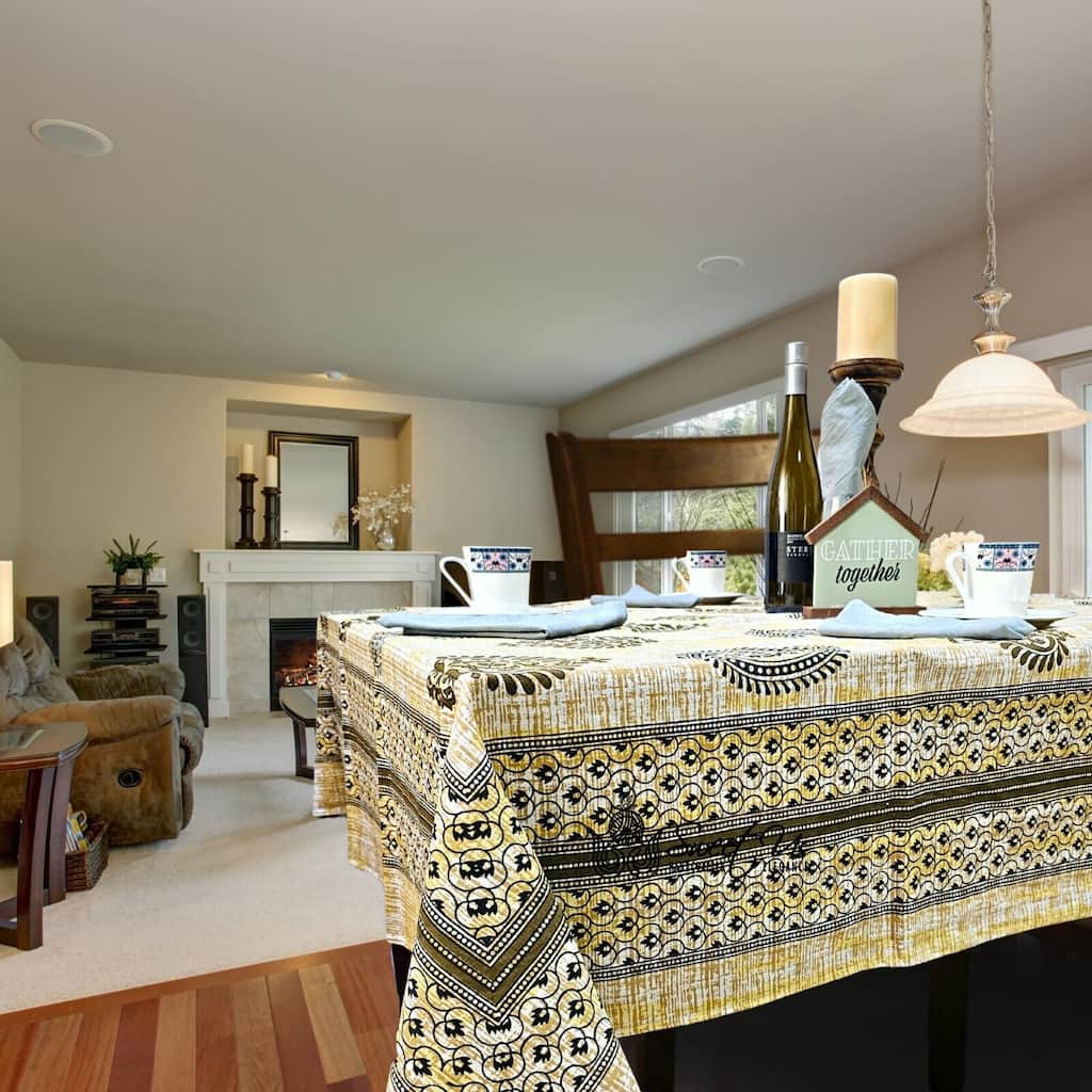 Cotton Floral Tablecloth Rectangle - 70 x 102 in.