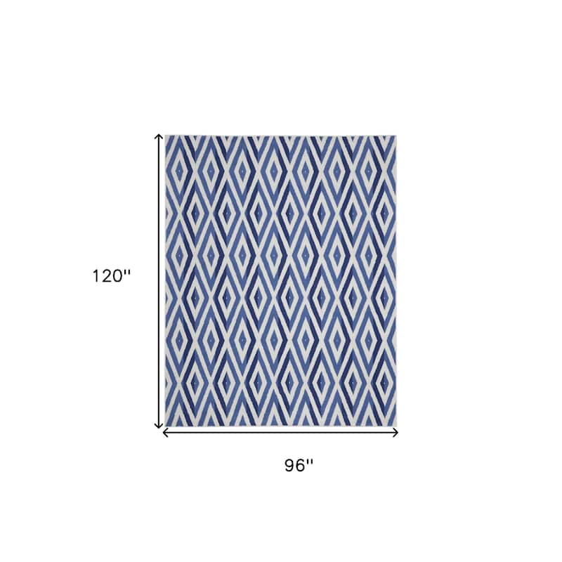 Power Loomed Distressed Geometric Modern Non Skid Stain Resistant Area Rug - 120' X '96' X '0.39