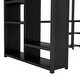 preview thumbnail 8 of 42, Loft Bed with Built-in Wardrobe, Desk, and Storage Shelves, Space-Saving Design