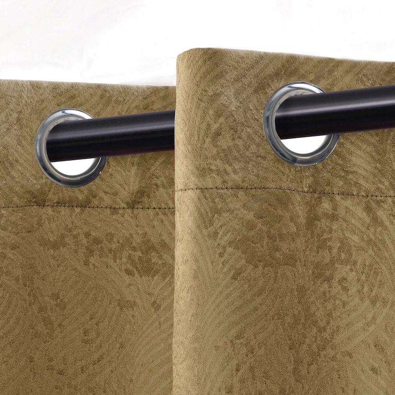 Superior Waverly Washable Room Darkening Curtains, Set of 2 Panels