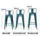 preview thumbnail 3 of 30, Metal Bar Stools Set of 4,Bar Stool with Low Back for Indoor/Outdoor Barstools