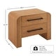 preview thumbnail 16 of 22, Christopher Knight Home - Mina Modern 2-Drawer Nightstand with Black Metal Handles