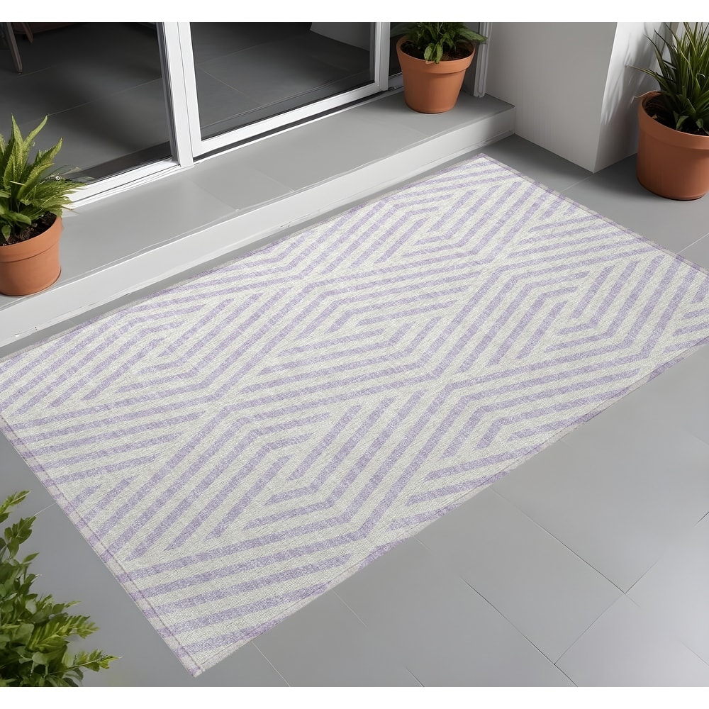 Alnara Abstract Shapes Weather Resistant Versatile Elegance Outdoor Rug
