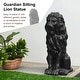 preview thumbnail 24 of 55, Glitzhome MGO Majestic Sitting Guardian Lion Statues Porch Sculpture Outdoor Indoor Set of 2