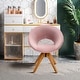 preview thumbnail 25 of 42, Costway Mid Century Modern Swivel Accent Chair Fabric Armchair Velvet - 27'' x 22'' x 32.5''
