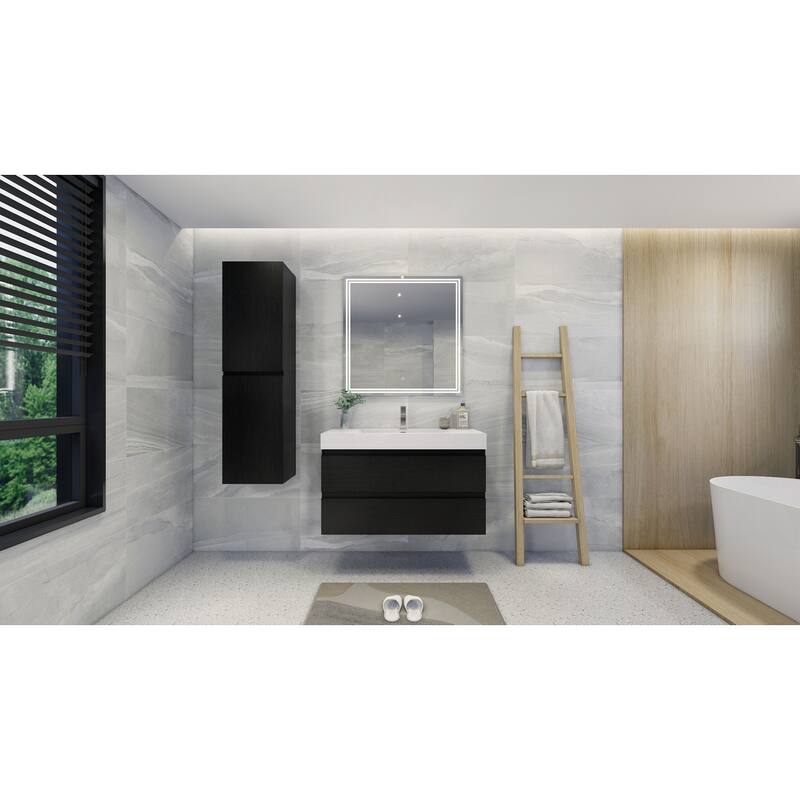 Baillie 42'' Wall-Mounted Vanity with Reinforced Acrylic Sink