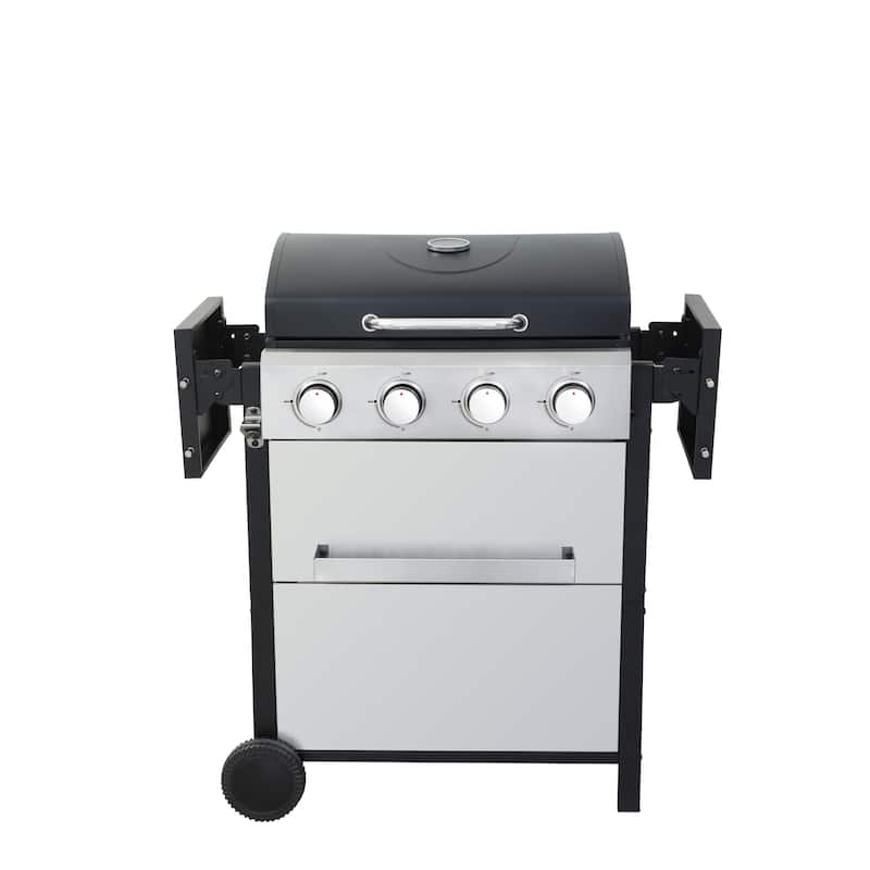 34200BTU Output 4 Burner Propane Gas BBQ Grill w/ Wire Enamel Cooking Grids