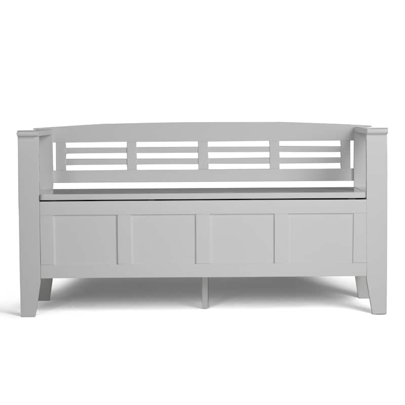 WYNDENHALL Chandler SOLID WOOD 48 inch Wide Contemporary Entryway Storage Bench - 48'' x 17'' x 25.2