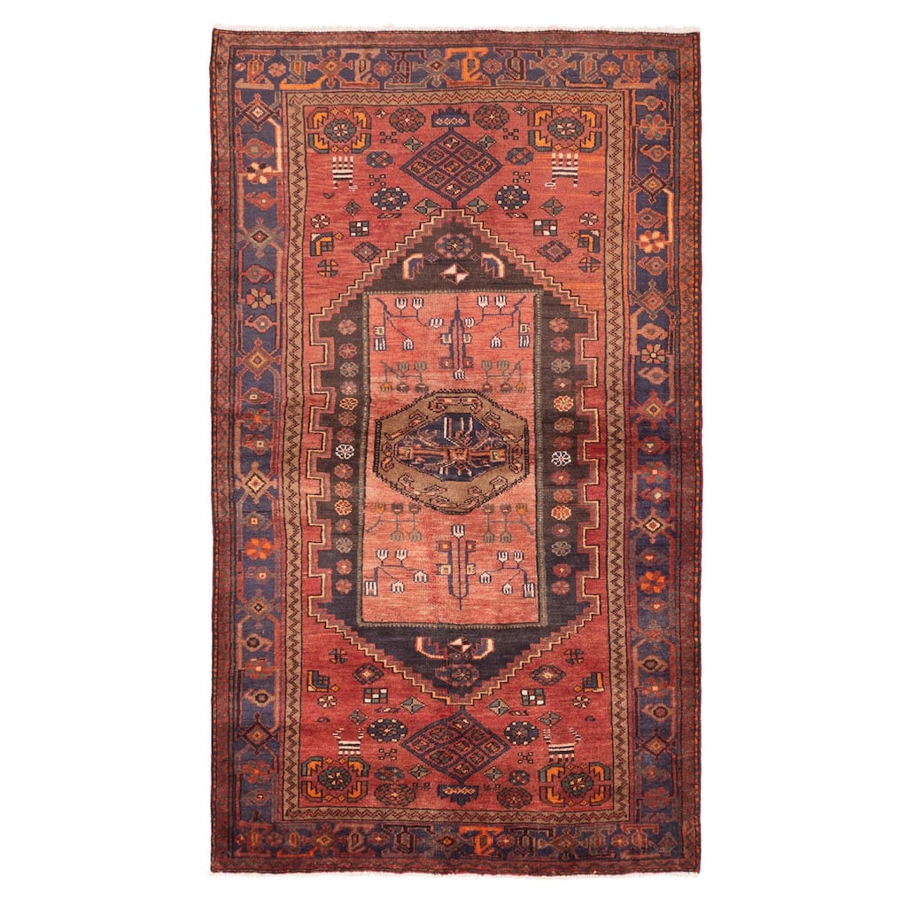 ECARPETGALLERY Hand-knotted Andelz Red Wool Rug - 4'3 x 7'3