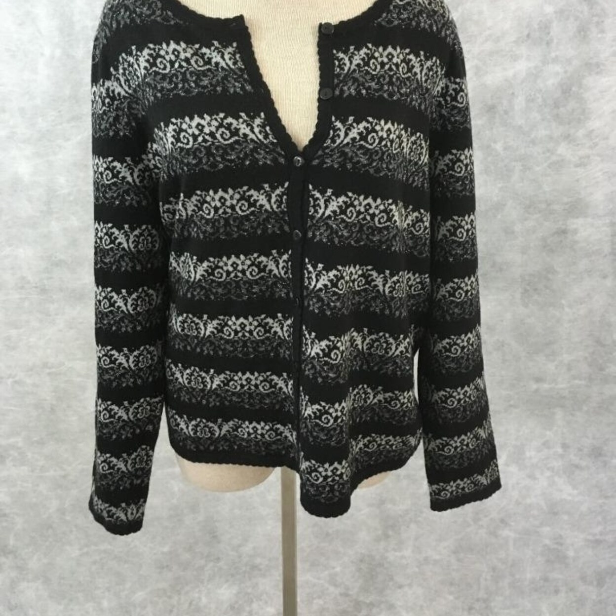 long black sparkly cardigan