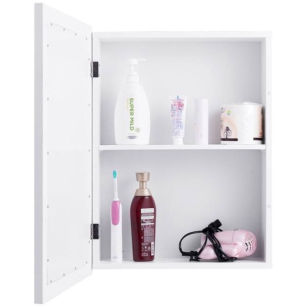Gymax Bathroom Mirror Cabinet Wall Mounted Kitchen Medicine Storage On Sale Overstock 24206932