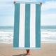 preview thumbnail 11 of 62, Cabana Stripe Oversized Cotton Beach Towel by Superior Turquoise