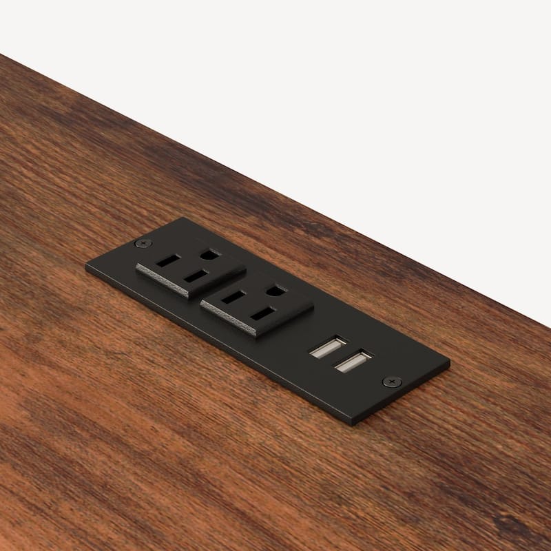 70'' Twin Metal Loft Bed with Built-in LED Lights and Charging Station