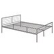 preview thumbnail 7 of 6, L-Shaped Metal Bunk Bed w/Built-in Desk & Ladder, Twin Over Full Size