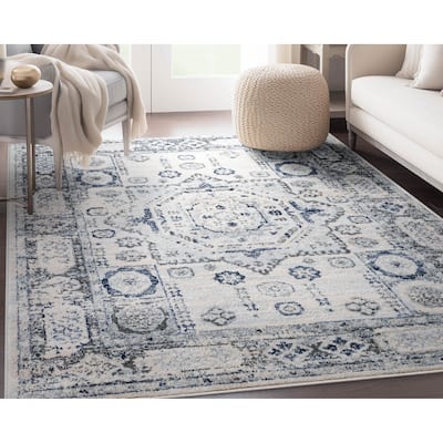 Well Woven Omaha Leon Farmohuse Medallion Soft Rug