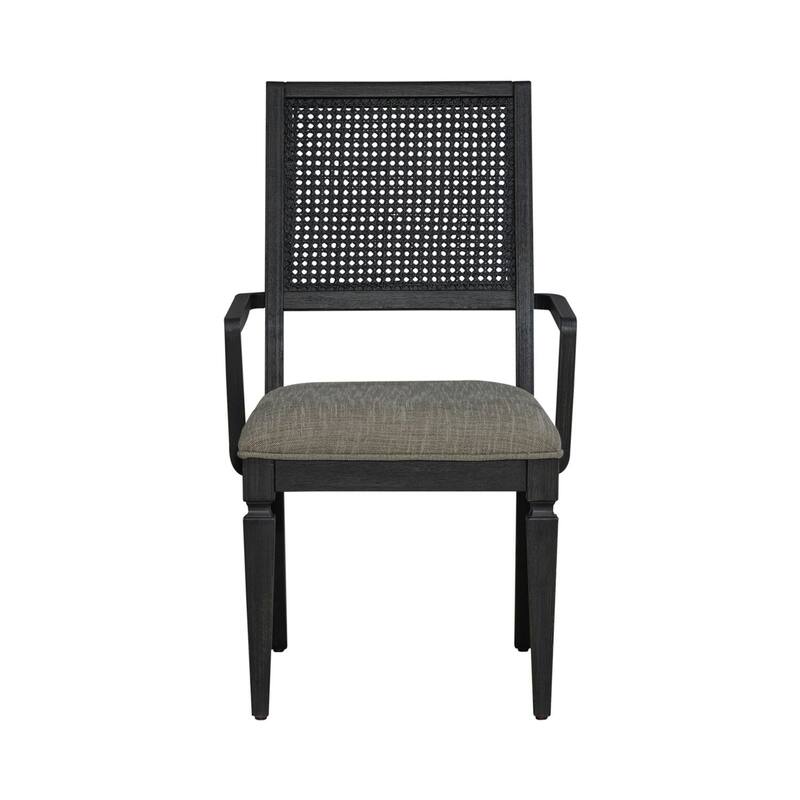 Caruso Heights Blackstone Panel Back Arm Chair (Set of 2)