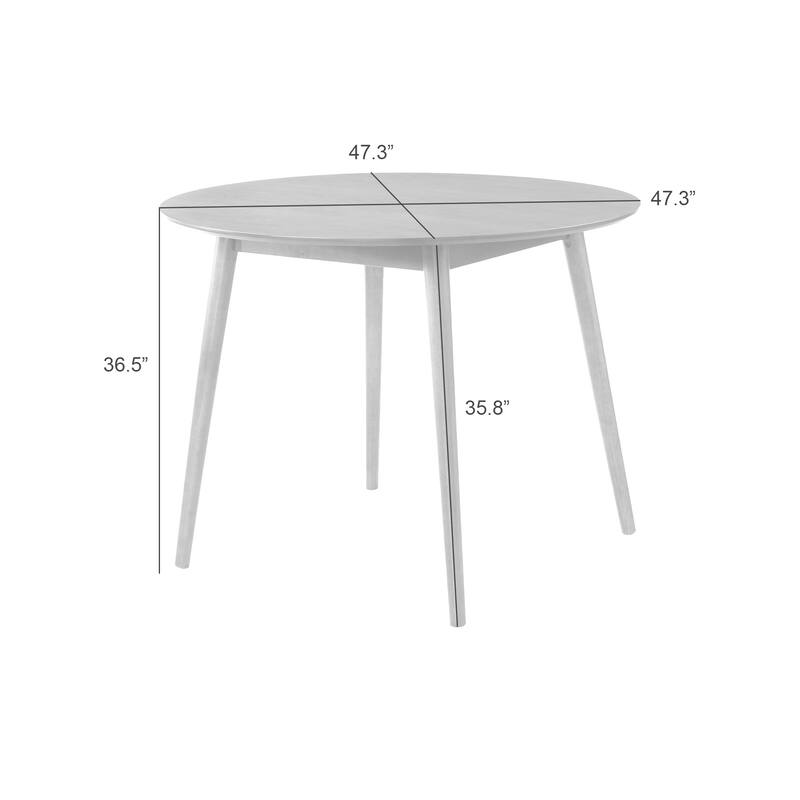 Bennet 47 in. Round Wood Pub Table in Walnut Finish