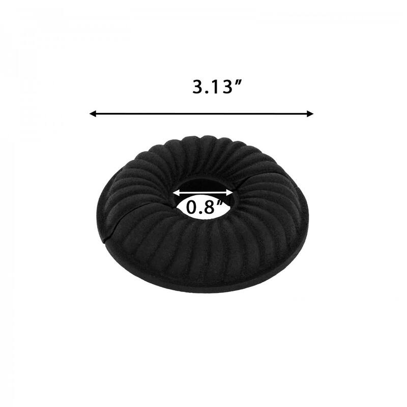 Black Aluminum Radiator Flange 1/2" (IPS) 0.8" ID - 3.13" OD Escutcheon Plate Pipe Collar Covers Renovators Supply
