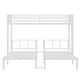 preview thumbnail 8 of 10, White Metal Triple Bunk Bed, Twin Over Twin & Twin XL Over Twin with Guardrails