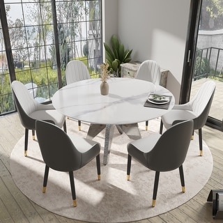 David Phillips Airfoil Dining Table in White Marble/Black: Modern Luxury Design