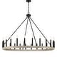 preview thumbnail 10 of 11, Acroma 24-light 47In Modern Farmhouse Large Wagon Wheel Chandelier - 47 inches