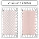 preview thumbnail 2 of 4, Sweet Jojo Designs Pink Gingham Checkered Plaid Girl 2 Pack Fitted Crib Sheets - Solid Blush & Vintage, Classic, Checkerboard