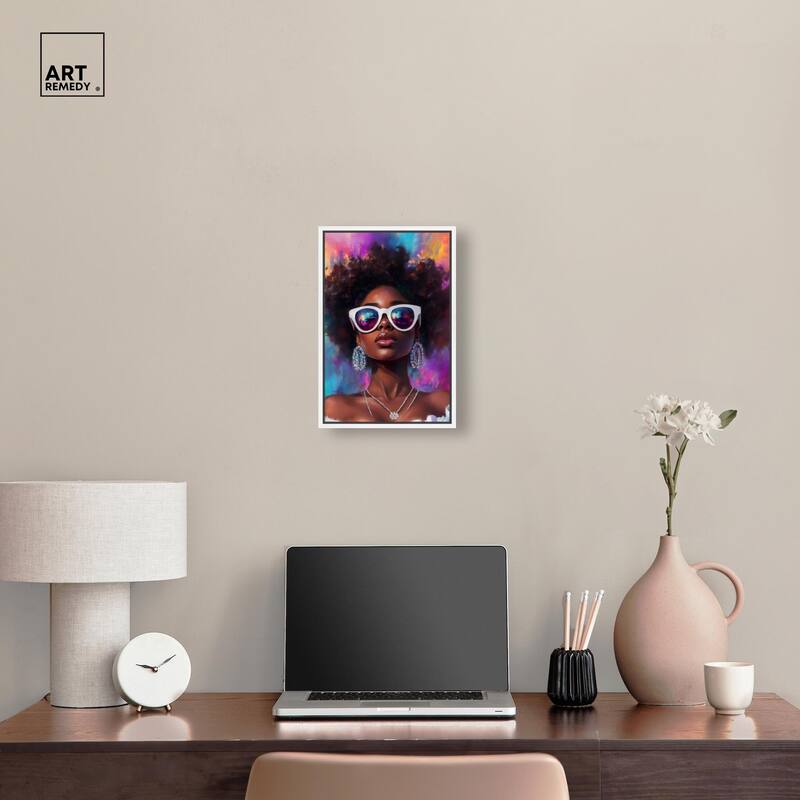 Bold Colorful Curls Canvas by Art Remedy