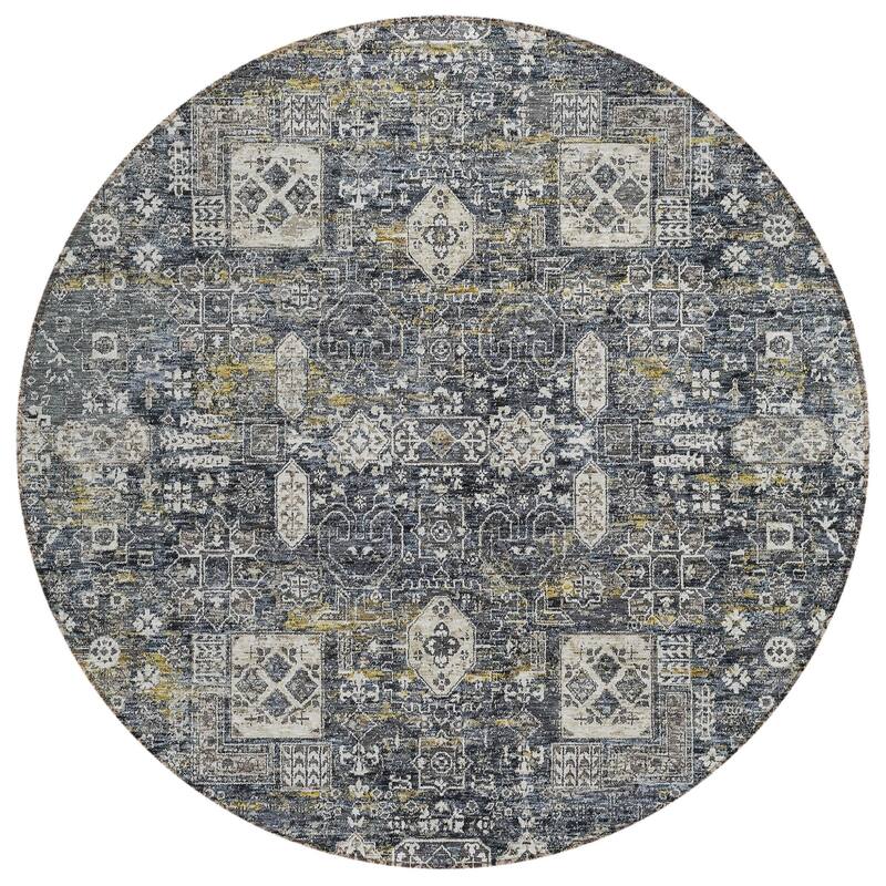 HomeRoots Oriental Transitional Rectangle Outdoor Rug