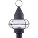 preview thumbnail 3 of 6, Chatham 1L Black Coastal Outdoor Globe Post Light Clear Glass - 13-in W x 22.5-in H x 13-in D
