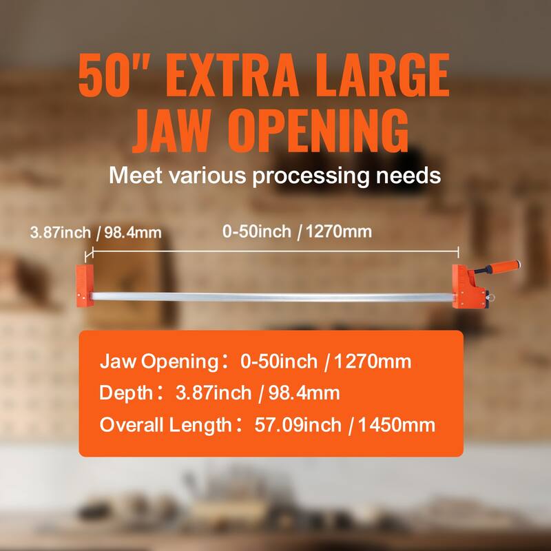 Bar Clamps for Woodworking, Even Pressure, High-strength Plastic and Carbon Steel, Wood clamps for Woodworking Metal Working