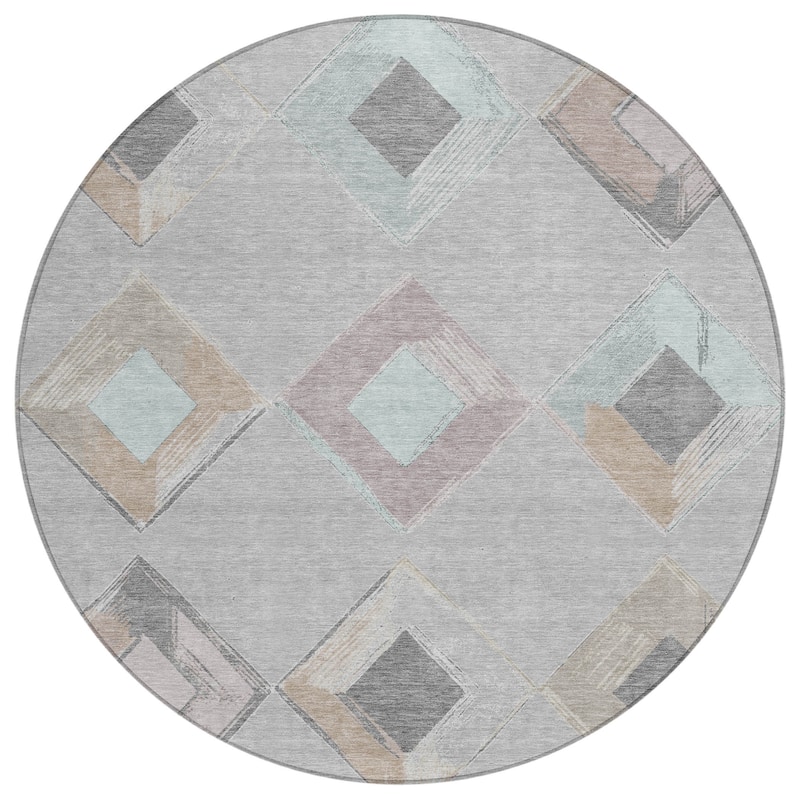 HomeRoots Geometric Transitional Rectangle Outdoor Rug
